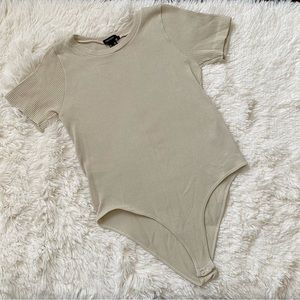 Sleeveless Ribbed Bodysuit